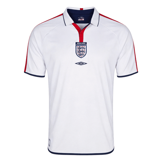Retro England Thuis Voetbalshirt 2004 - voorkant
