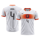 VIRGIL #4 Netherlands Uit Spelersversie Voetbalshirt WK Voetbal 2026 - Slim Fit