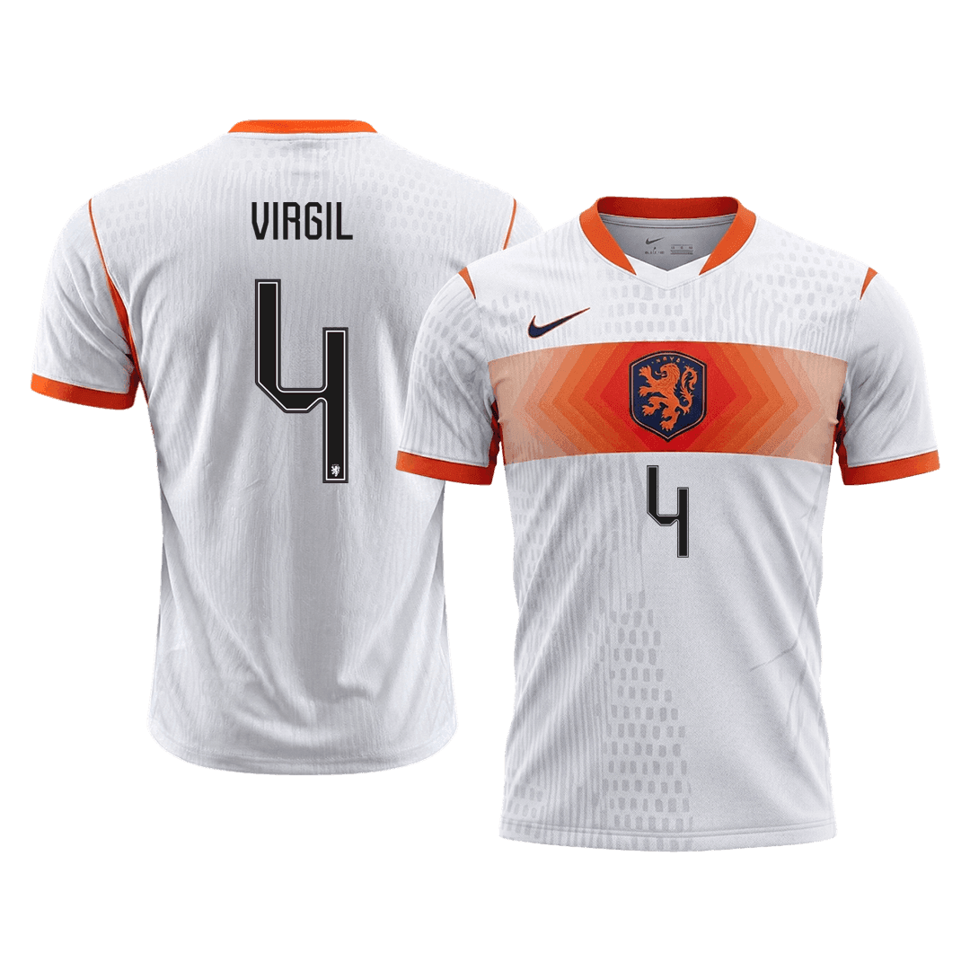 VIRGIL #4 Netherlands Uit Spelersversie Voetbalshirt WK Voetbal 2026 - Slim Fit