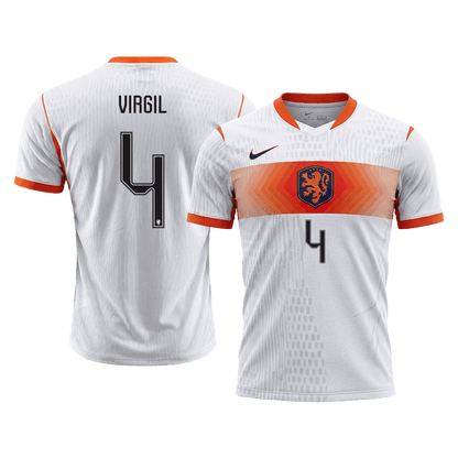 VIRGIL #4 Netherlands Uit Spelersversie Voetbalshirt WK Voetbal 2026 - Slim Fit