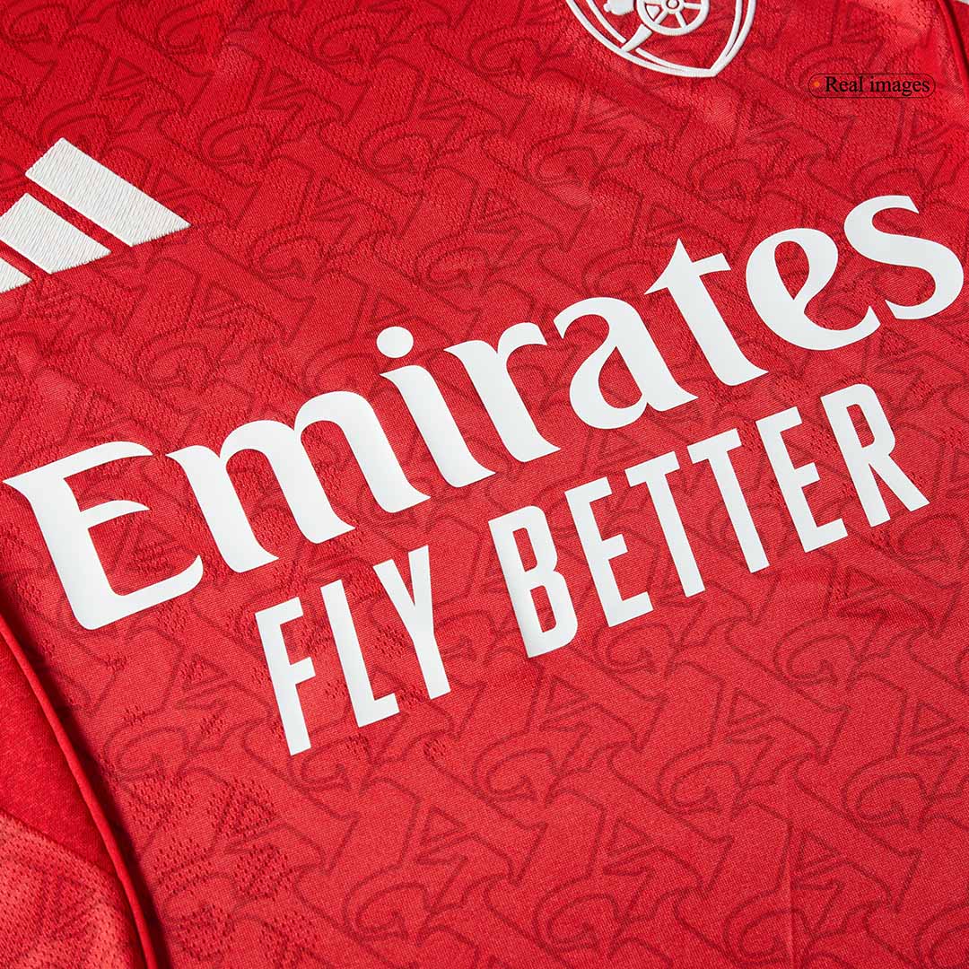ØDEGAARD #8 Arsenal Thuis Spelersversie Voetbalshirt 2025/26 - Slim Fit - close-up