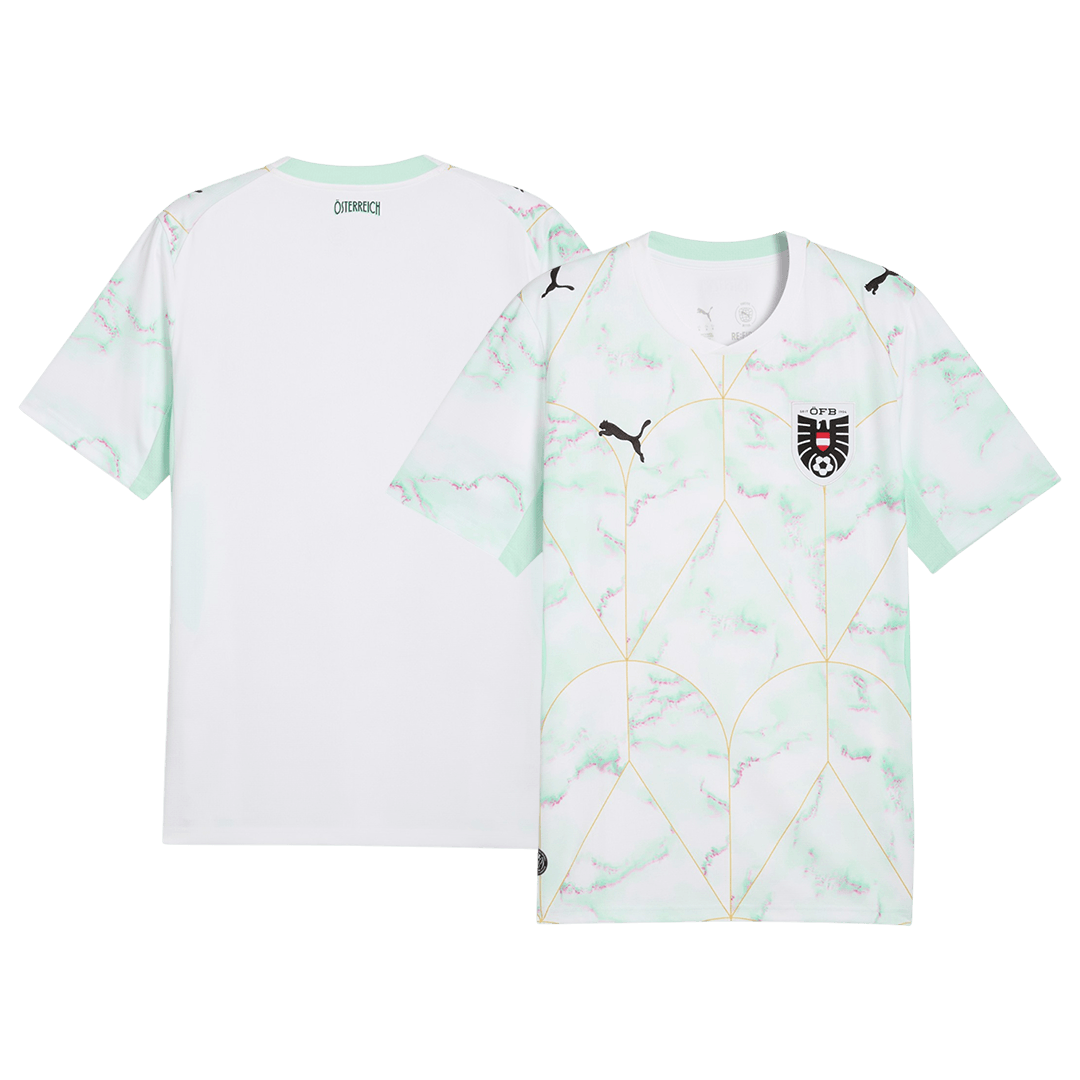 Heren Austria Uit Voetbalshirt WK Voetbal 2026 - achterkant