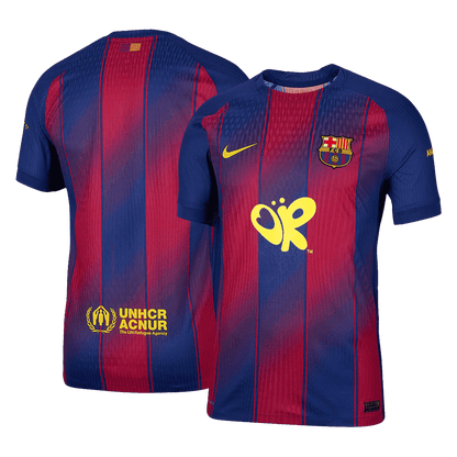 Barcelona Thuis Spelersversie Voetbalshirt 2025/26 - Slim Fit - achterkant