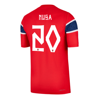 NUSA #20 Norway Thuis Spelersversie Voetbalshirt WK Voetbal 2026 - Slim Fit - detail
