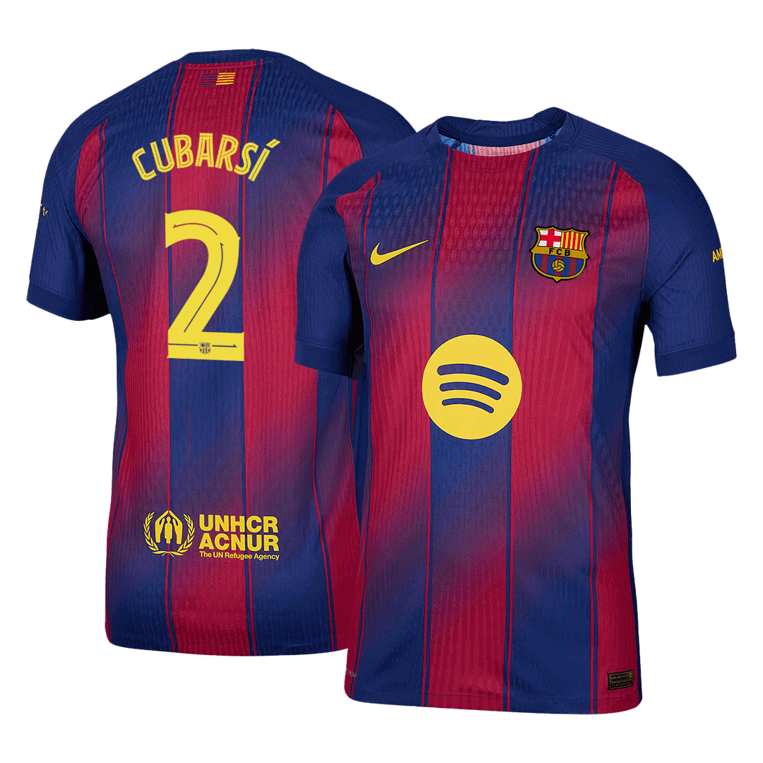 CUBARSÍ #2 Barcelona Thuis Spelersversie Voetbalshirt 2025/26 - Slim Fit