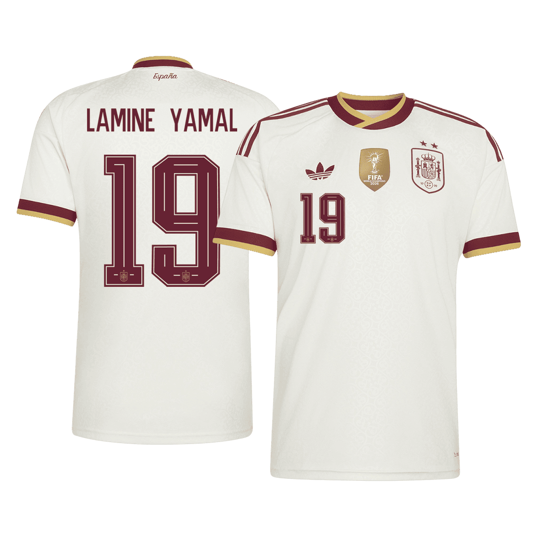 LAMINE YAMAL #19 Heren Spanje Uitshirt WK Voetbal 2026【Kampioenseditie】
