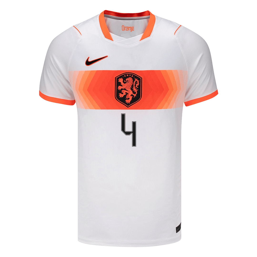 VIRGIL #4 Heren Netherlands Uit Voetbalshirt WK Voetbal 2026