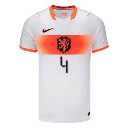 VIRGIL #4 Heren Netherlands Uit Voetbalshirt WK Voetbal 2026