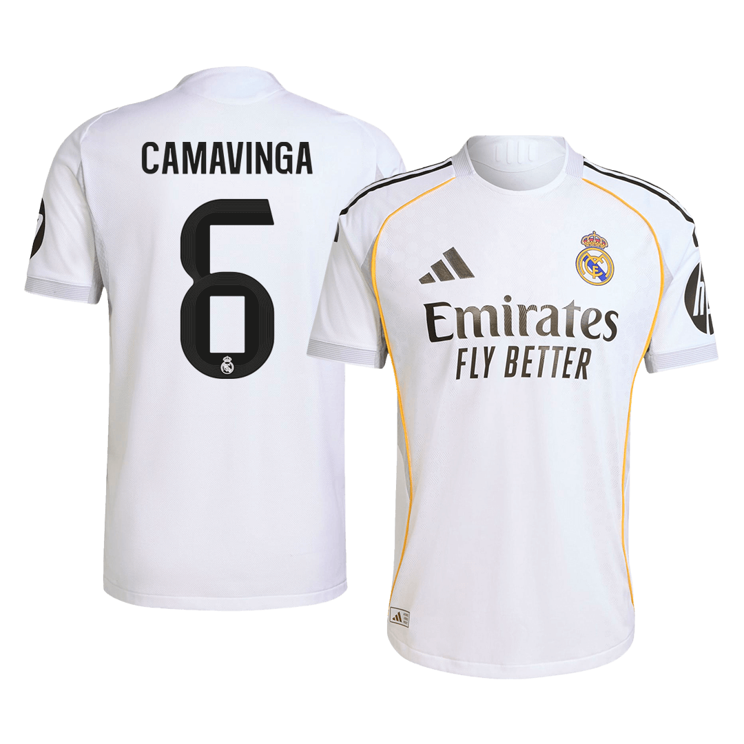Maillot de football domicile CAMAVINGA #6 Real Madrid 2025/26 - Coupe slim