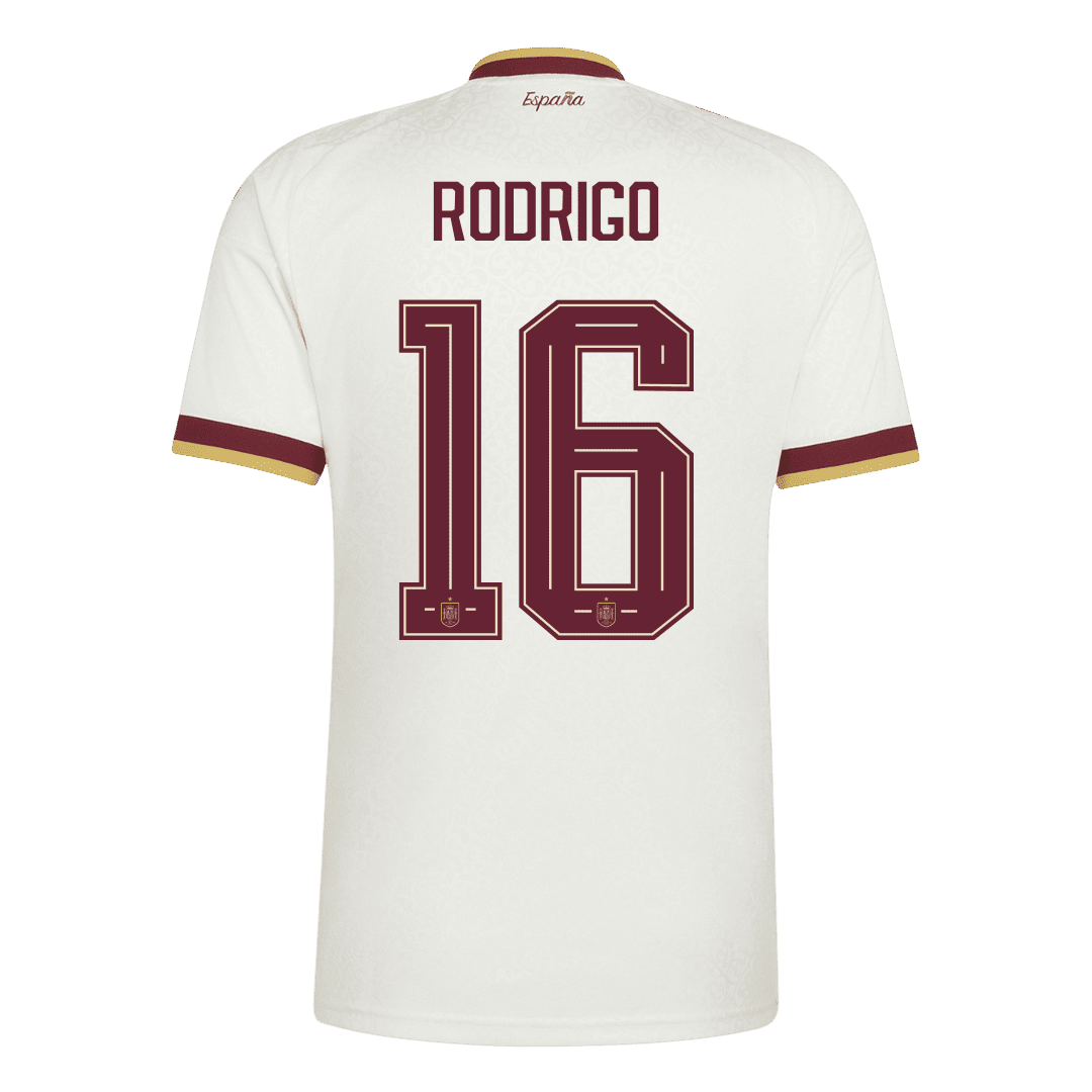 RODRIGO #16 Heren Spanje Uitshirt WK Voetbal 2026【Kampioenseditie】