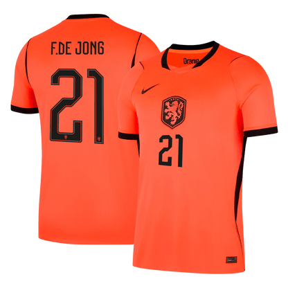 F.DE JONG #21 Heren Netherlands Thuis Voetbalshirt WK Voetbal 2026