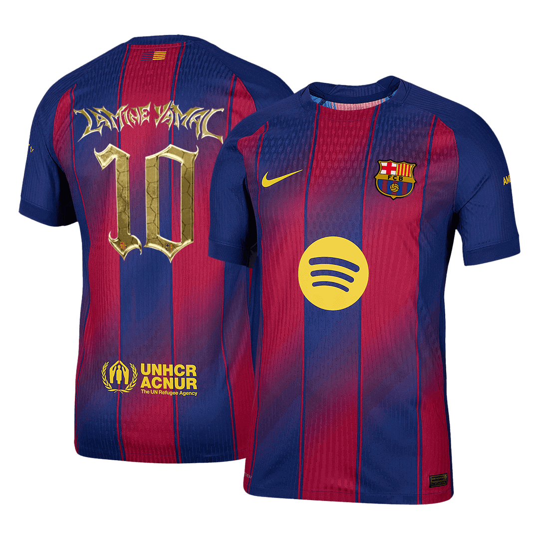 LAMINE YAMAL #10 Barcelona Thuis Spelersversie Voetbalshirt 2025/26 - Slim Fit