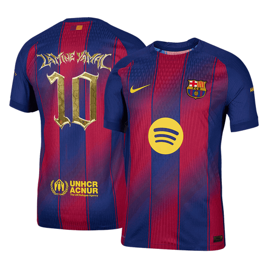 LAMINE YAMAL #10 Barcelona Thuis Spelersversie Voetbalshirt 2025/26 - Slim Fit