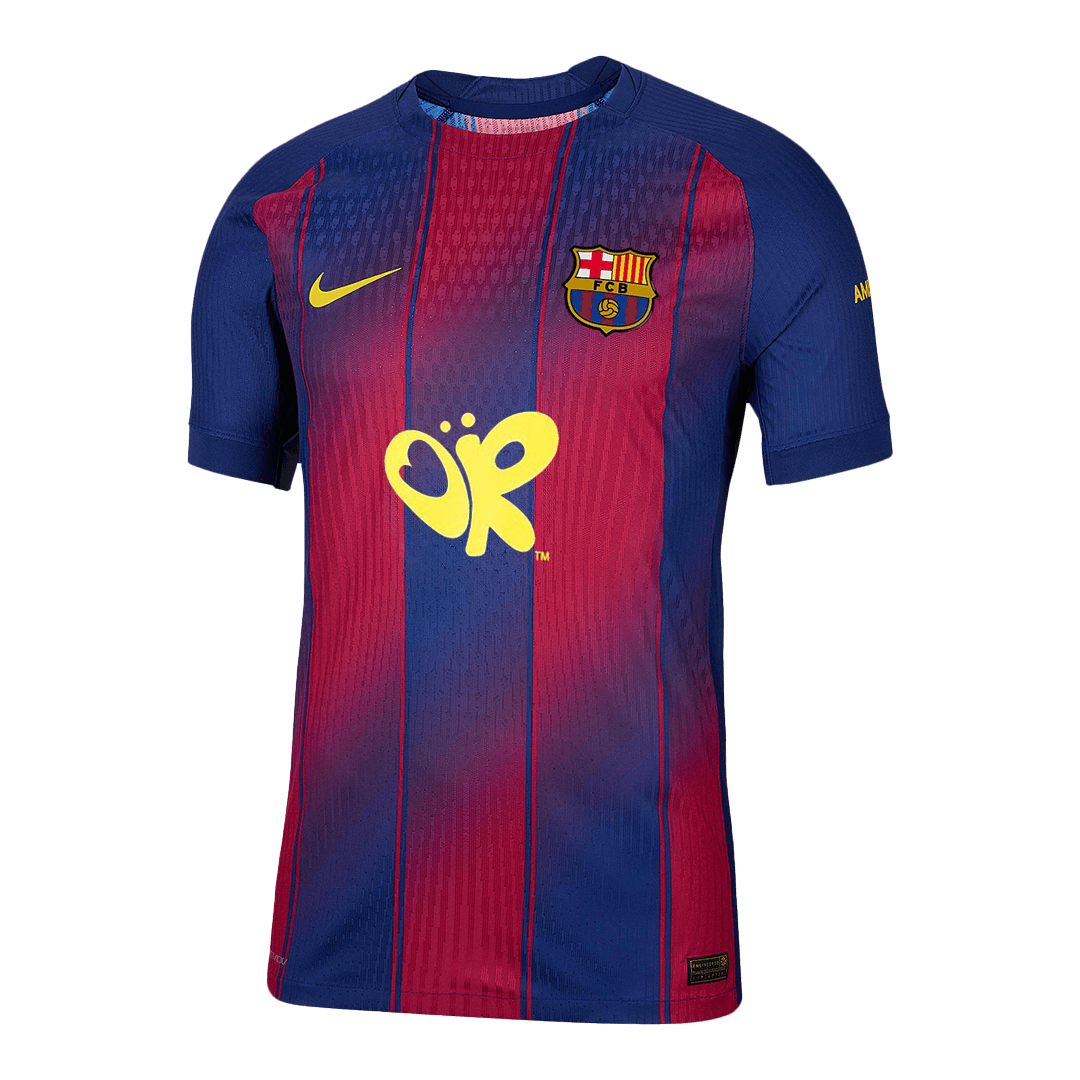 Barcelona Thuis Spelersversie Voetbalshirt 2025/26 - Slim Fit - voorkant