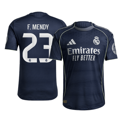 F.MENDY #23 Real Madrid Uit Spelersversie Voetbalshirt 2025/26 - Slim Fit
