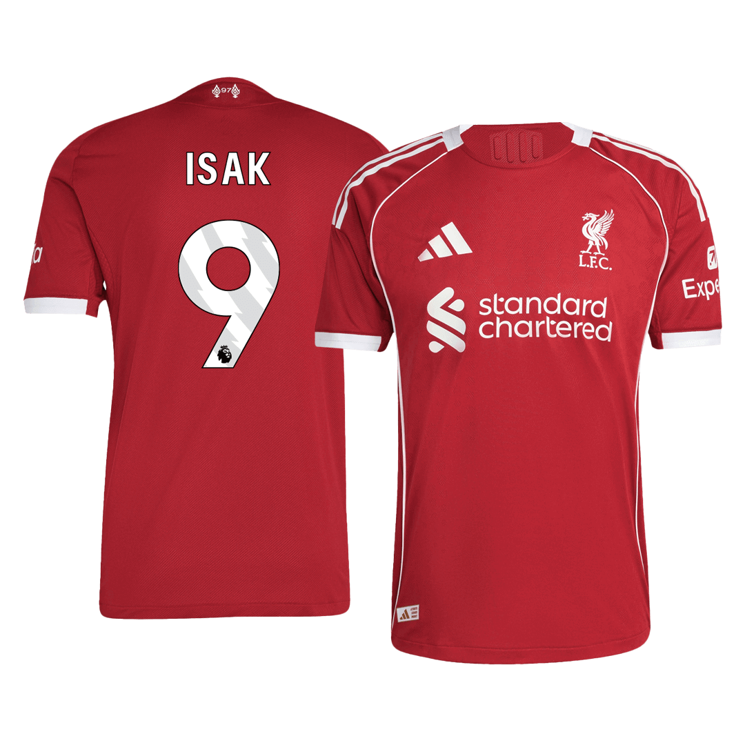 ISAK #9 Liverpool Thuis Spelersversie Voetbalshirt 2025/26 - Slim Fit