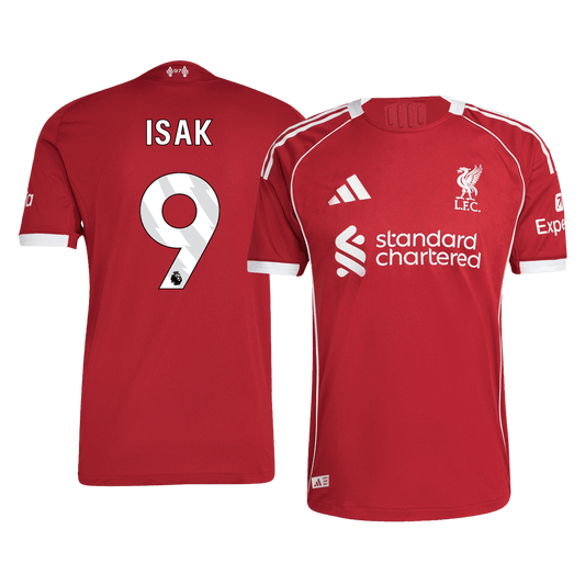 ISAK #9 Liverpool Thuis Spelersversie Voetbalshirt 2025/26 - Slim Fit