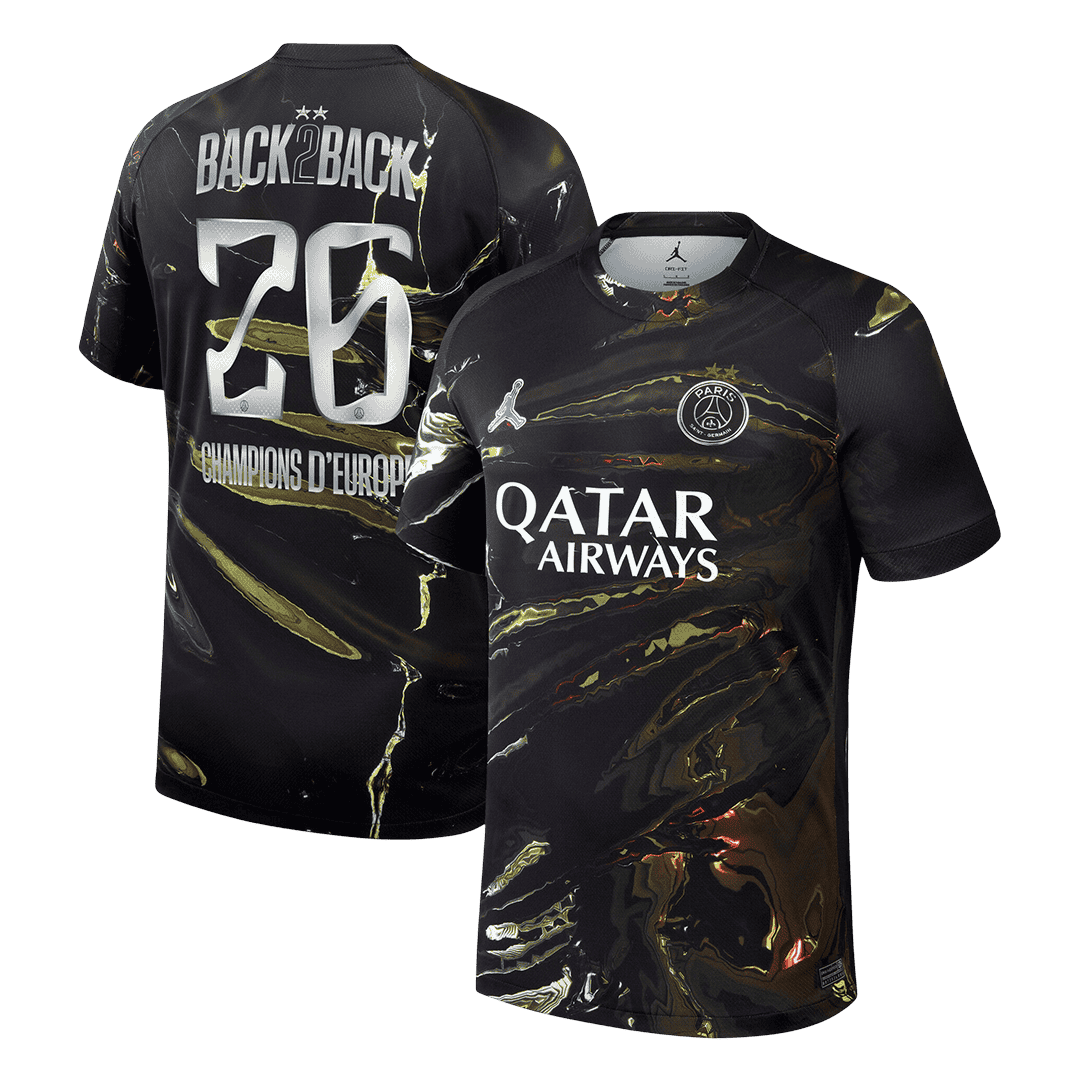 Champions of Europe #26 Heren PSG Voetbalshirt 2025/26