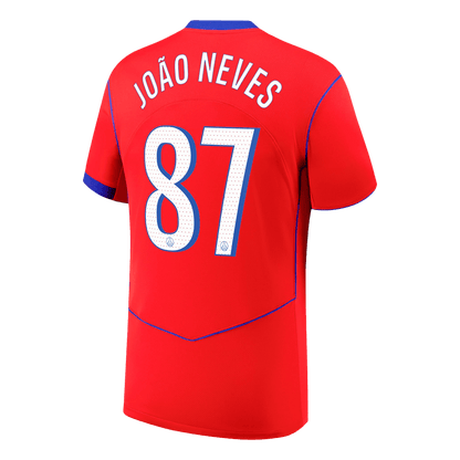 JOÃO NEVES #87 Heren PSG Derde Voetbalshirt 2025/26
