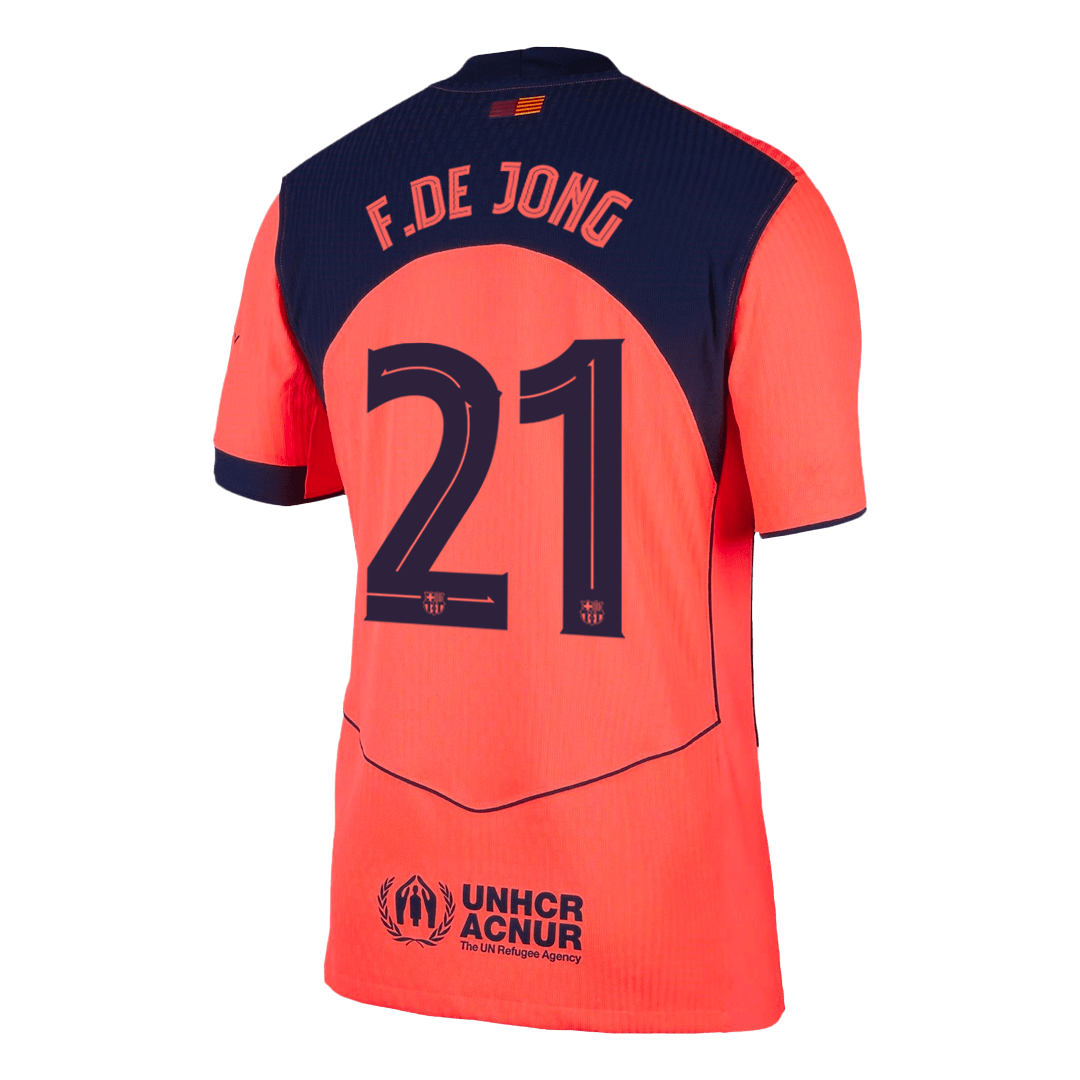 F.DE JONG #21 Barcelona Derde Spelersversie Voetbalshirt 2025/26 - Slim Fit