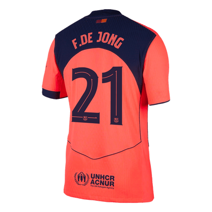 F.DE JONG #21 Barcelona Derde Spelersversie Voetbalshirt 2025/26 - Slim Fit