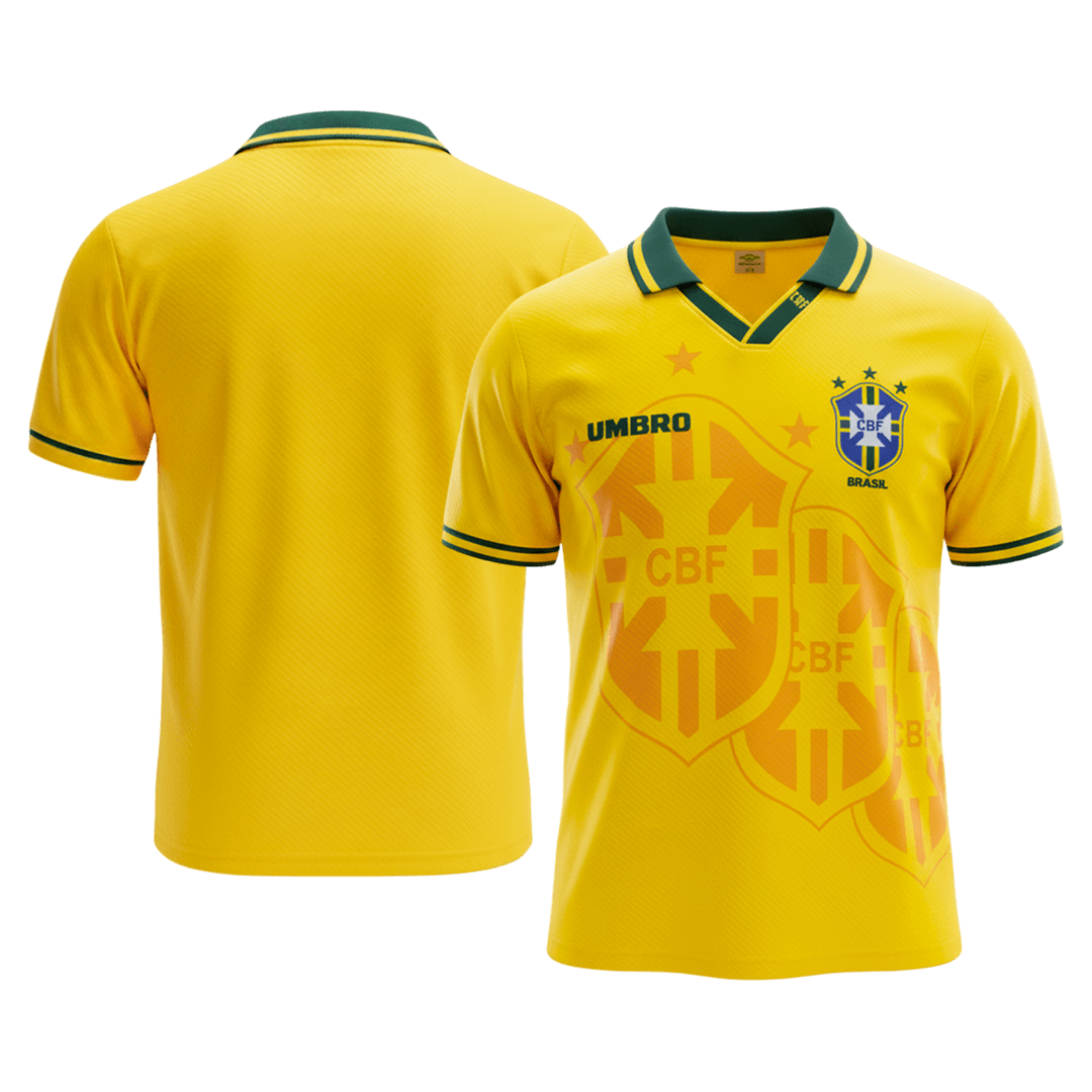 Retro Brazil Thuis Voetbalshirt 1994