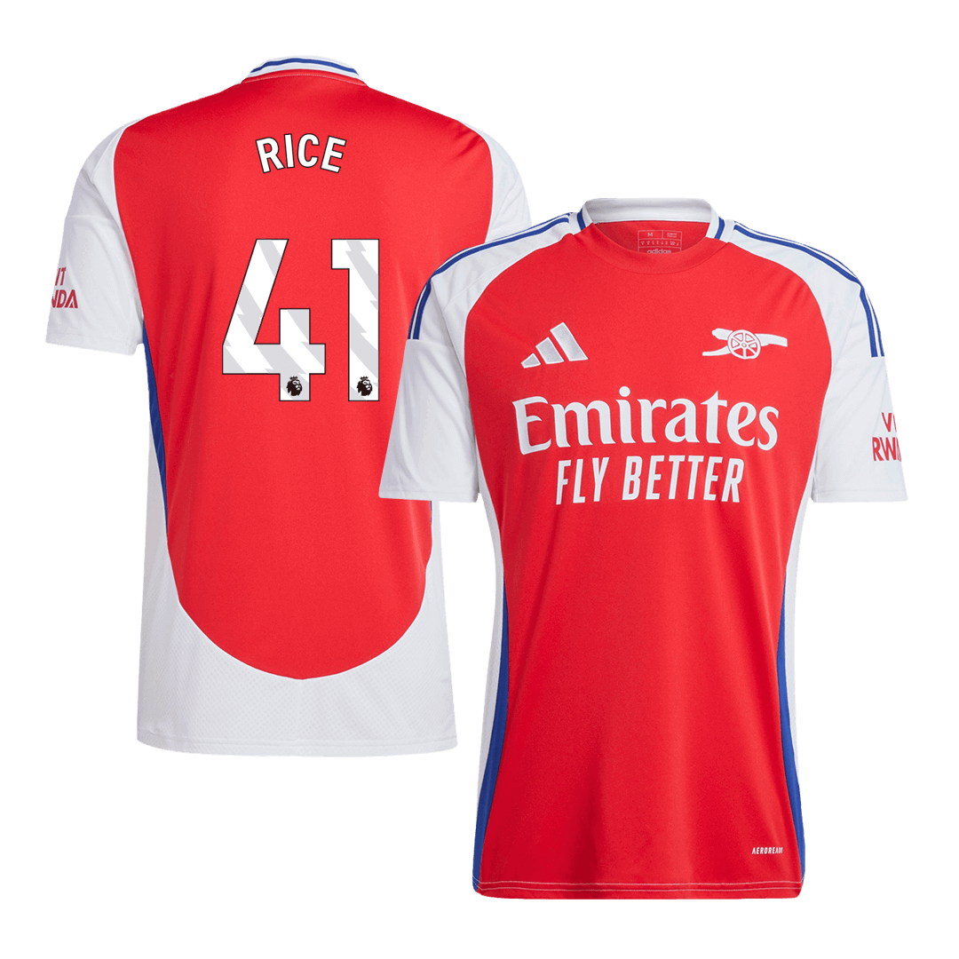 RICE #41 Heren Arsenal Thuis Voetbalshirt 2024/25 - voorkant