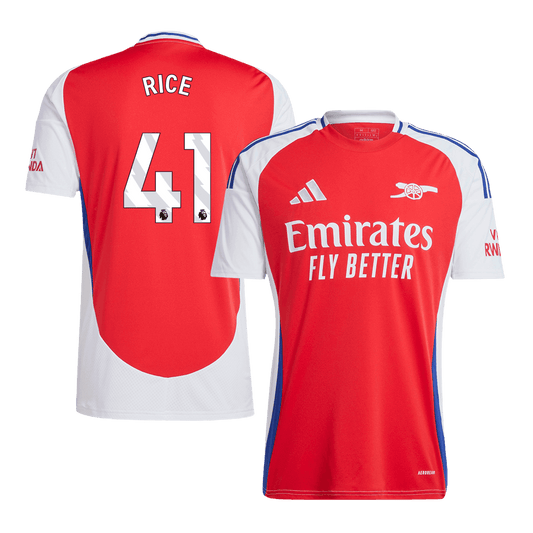 RICE #41 Heren Arsenal Thuis Voetbalshirt 2024/25 - voorkant
