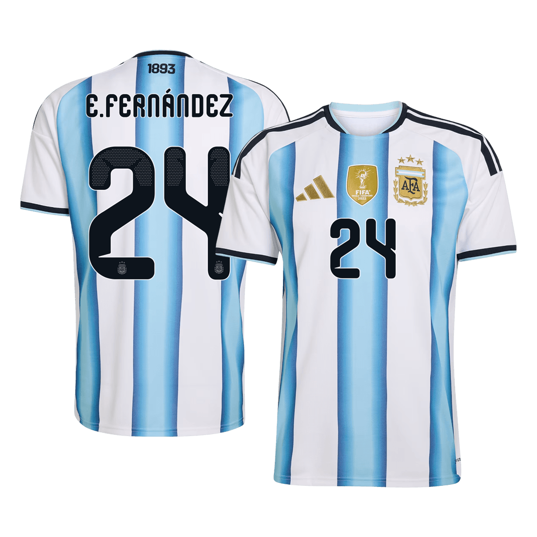 E. FERNÁNDEZ #24 Heren Argentina Thuis Voetbalshirt 2026 [PREMIUM]
