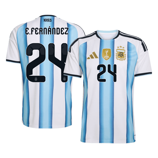 E. FERNÁNDEZ #24 Heren Argentina Thuis Voetbalshirt 2026 [PREMIUM]