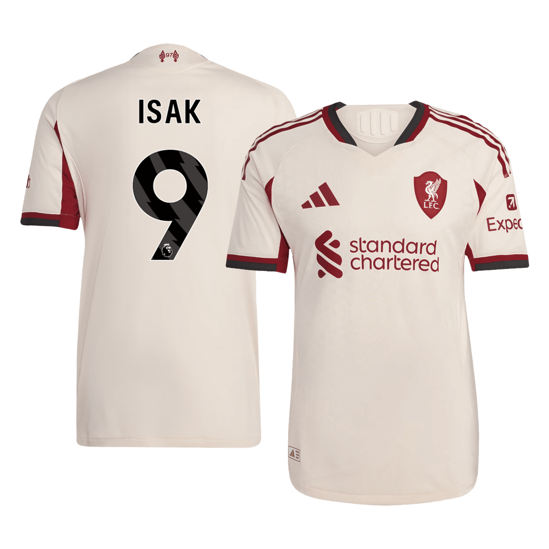ISAK ##9 Liverpool Uit Spelersversie Voetbalshirt 2025/26 - Slim Fit