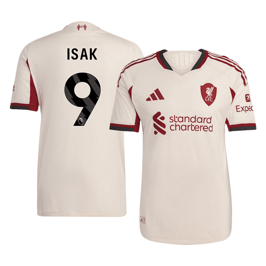 ISAK ##9 Liverpool Uit Spelersversie Voetbalshirt 2025/26 - Slim Fit