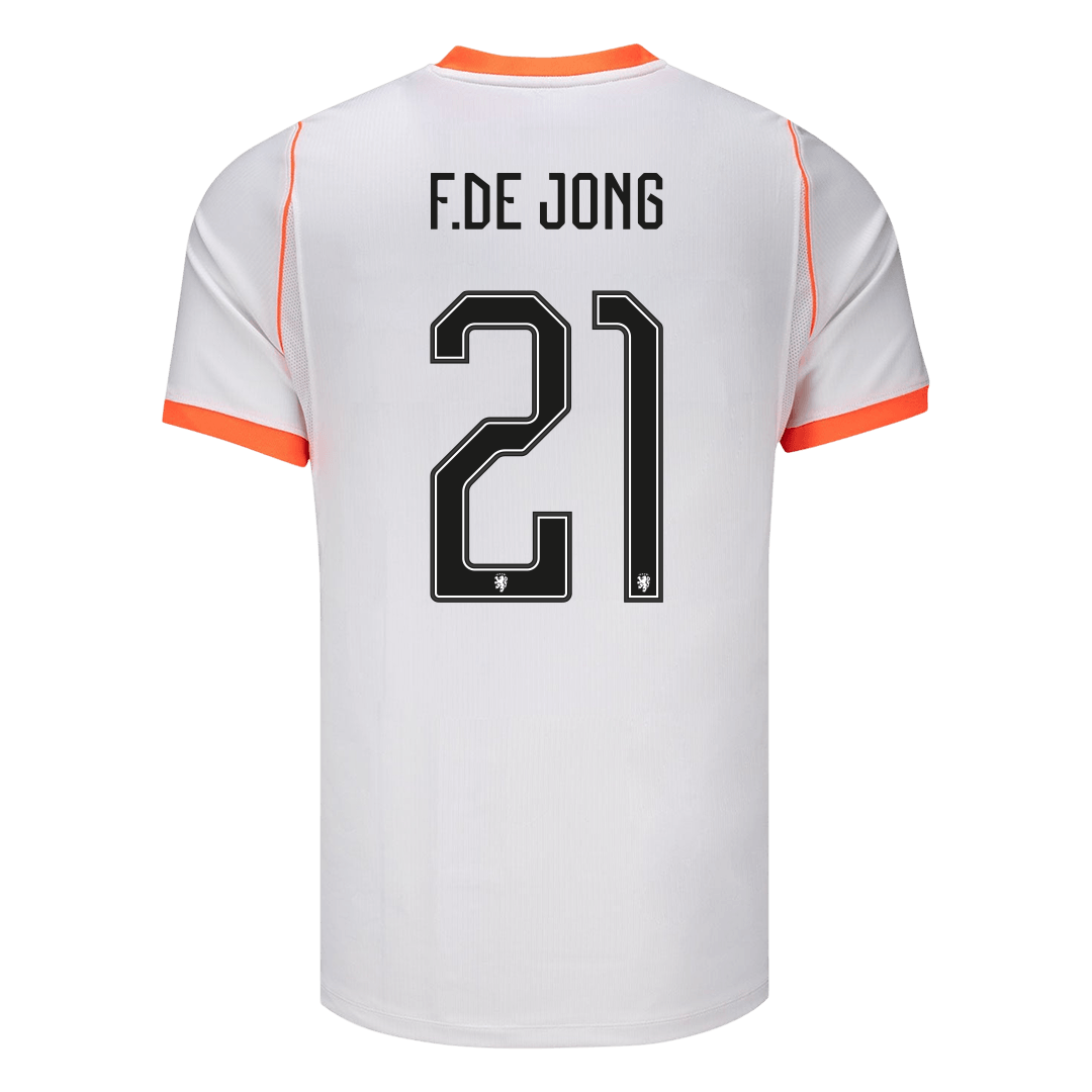 F.DE JONG #21 Heren Netherlands Uit Voetbalshirt WK Voetbal 2026