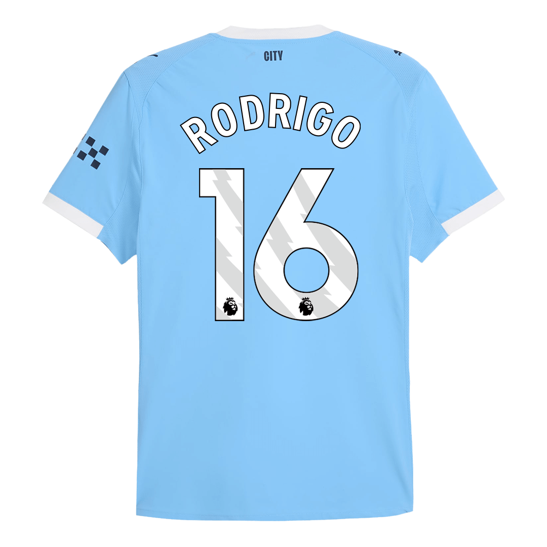 RODRIGO #16 Manchester City Thuis Spelersversie Voetbalshirt 2025/26 - Slim Fit