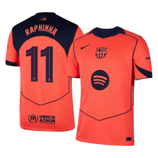 RAPHINHA #11 Heren Barcelona Derde Voetbalshirt 2025/26 - UCL