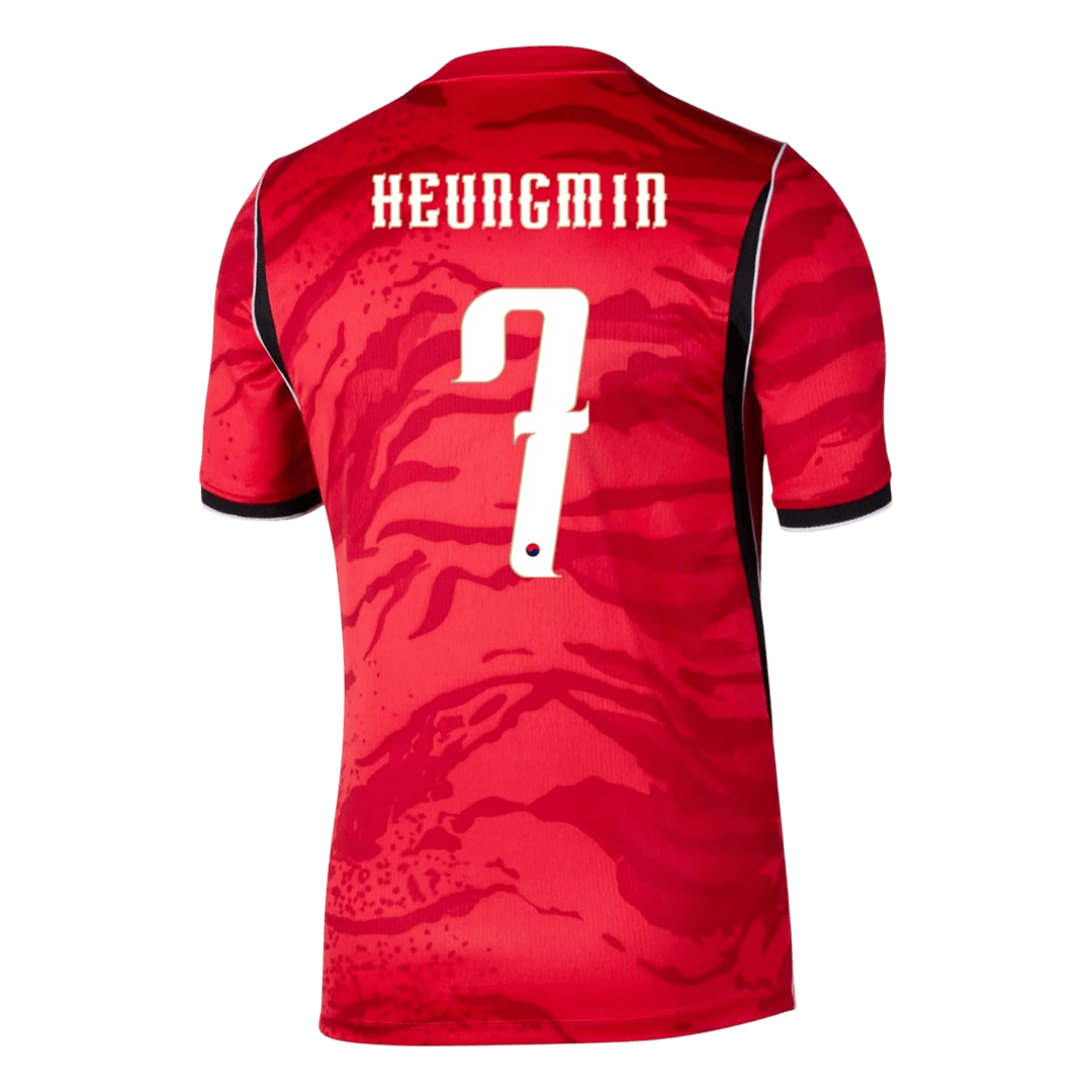 HEUNGMIN #7 Heren South Korea Thuis Voetbalshirt WK Voetbal 2026 - achterkant