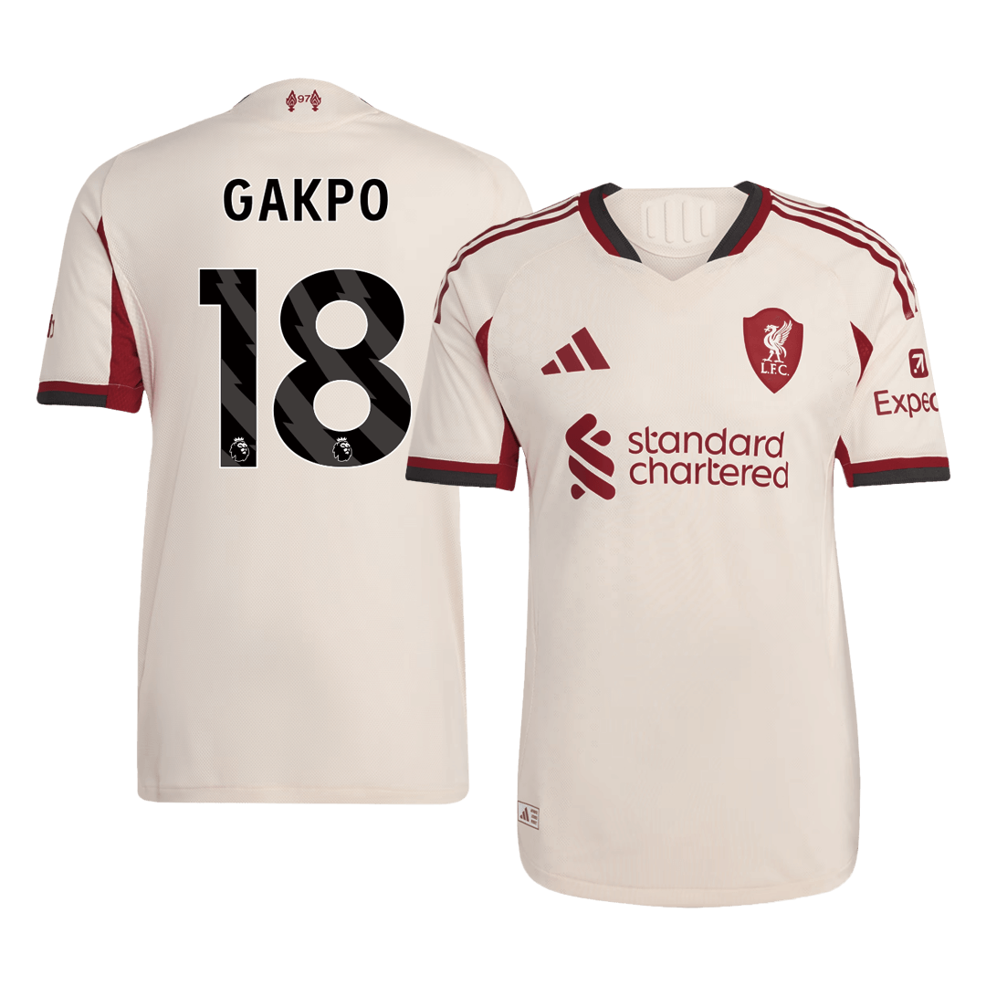 GAKPO #18 Liverpool Uit Spelersversie Voetbalshirt 2025/26 - Slim Fit