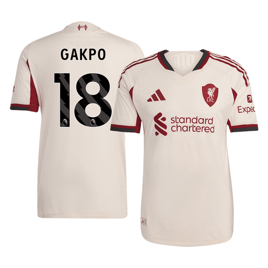 GAKPO #18 Liverpool Uit Spelersversie Voetbalshirt 2025/26 - Slim Fit