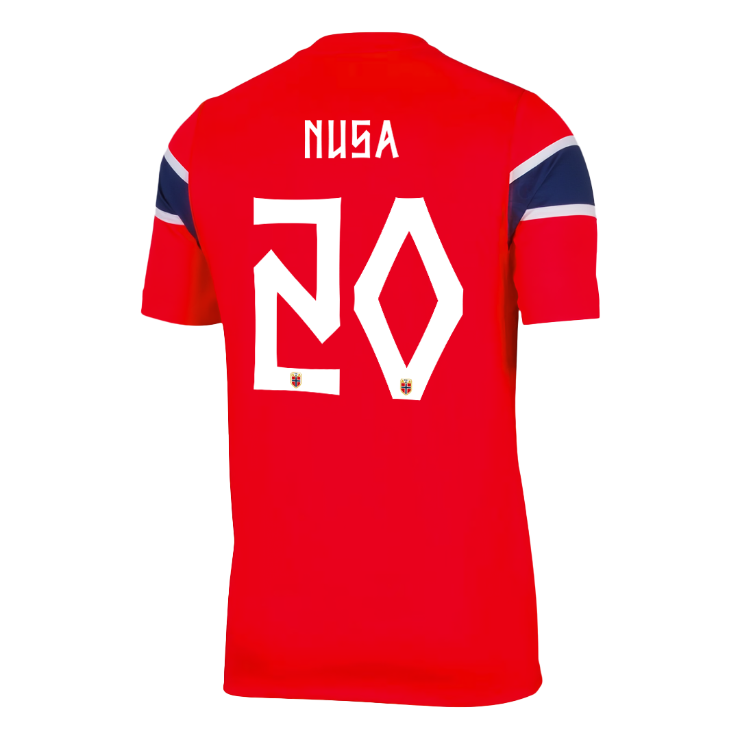 NUSA #20 Heren Norway Thuis Voetbalshirt WK Voetbal 2026 - detail