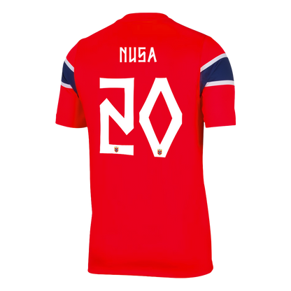 NUSA #20 Heren Norway Thuis Voetbalshirt WK Voetbal 2026 - detail