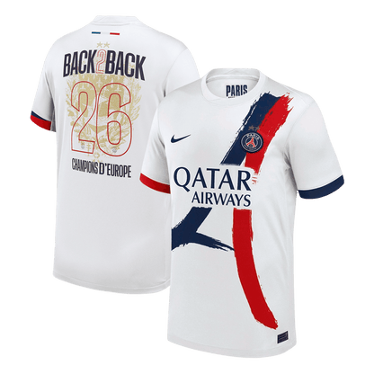 Champions of Europe #26 Heren PSG Uit Voetbalshirt 2024/26