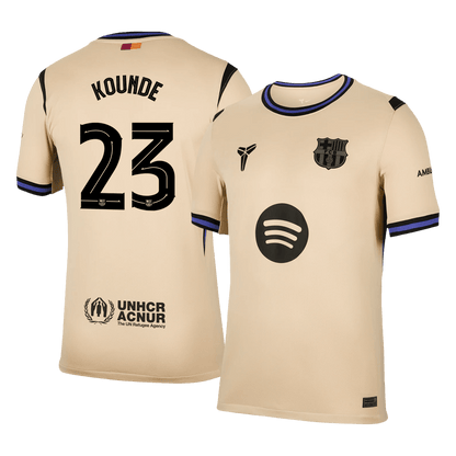 Maillot de football extérieur Barcelone KOUNDE #23 pour homme 2025/26 - UCL