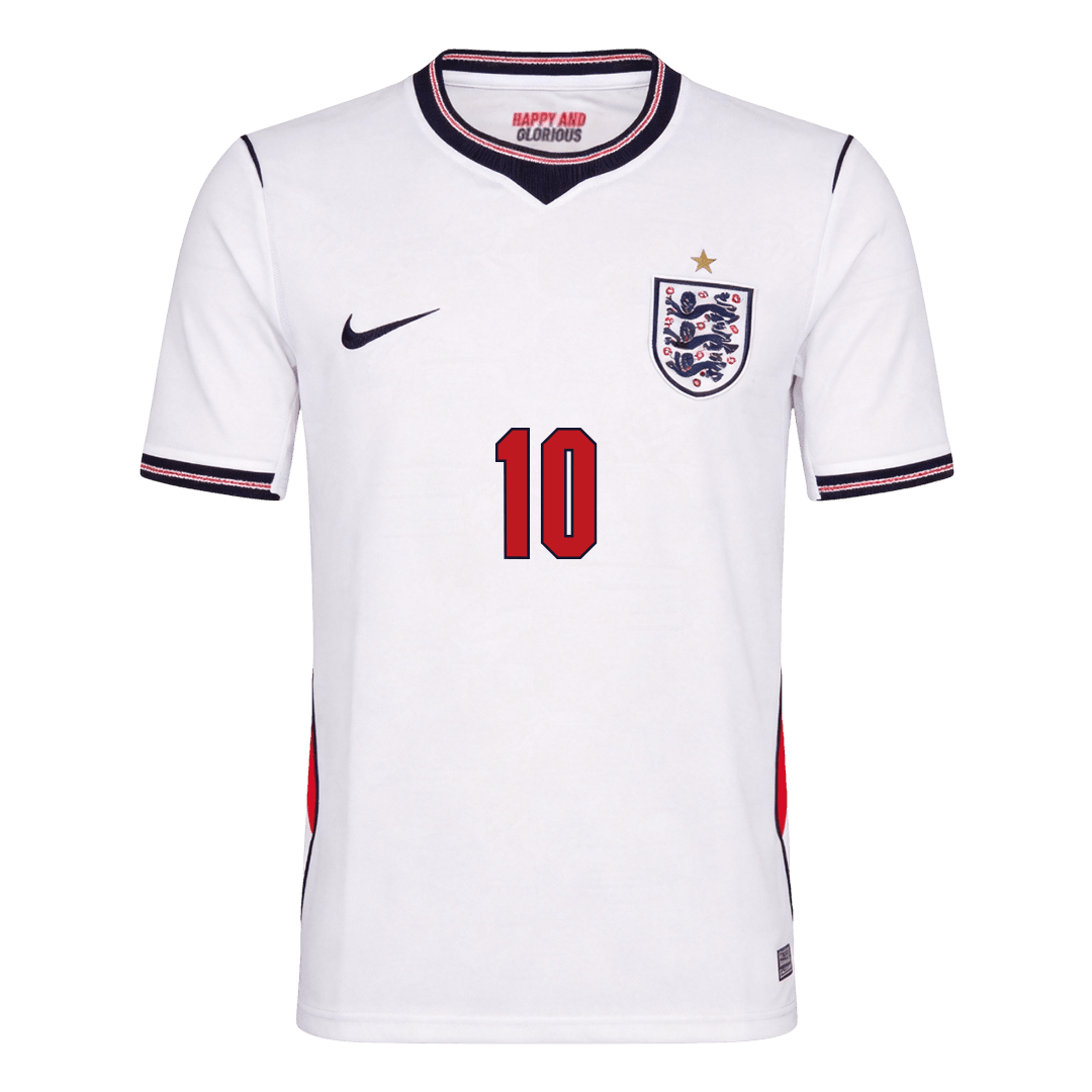 BELLINGHAM #10 Heren England Thuis Voetbalshirt WK Voetbal 2026 - achterkant