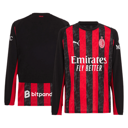 Heren AC Milan Thuis Lange Mouwen Voetbalshirt 2025/26