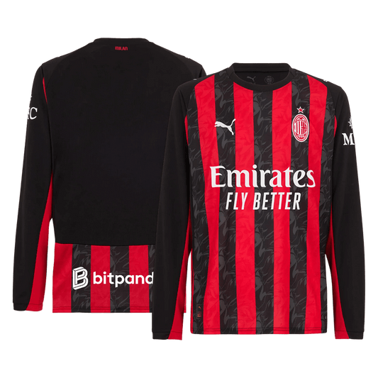 Heren AC Milan Thuis Lange Mouwen Voetbalshirt 2025/26