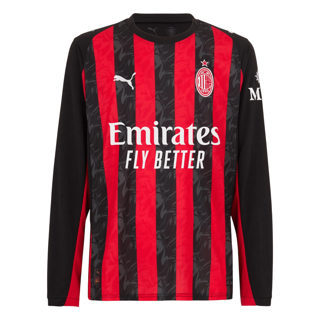 Heren AC Milan Thuis Lange Mouwen Voetbalshirt 2025/26