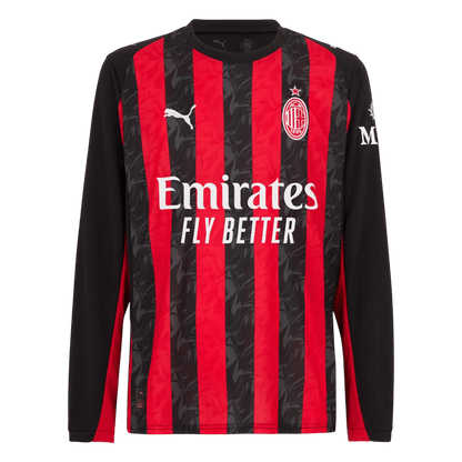 Heren AC Milan Thuis Lange Mouwen Voetbalshirt 2025/26